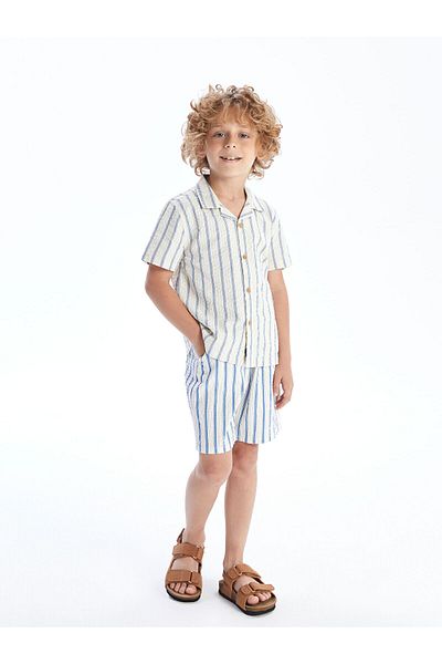 LC Waikiki New Season Short Sleeve Dobby Boy's Shirt
