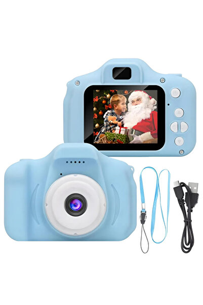 OEM Cameră foto pentru copii, cameră duală, 8MP, 1080P, rezistentă la șocuri, albastră