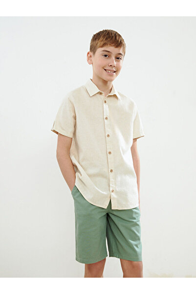 LC Waikiki Λινό Blended Boy's Shirt