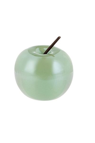 BREZIUM Decorative Apple, Stalk Model, Green, Ø8.5x7 cm, BREZIUM