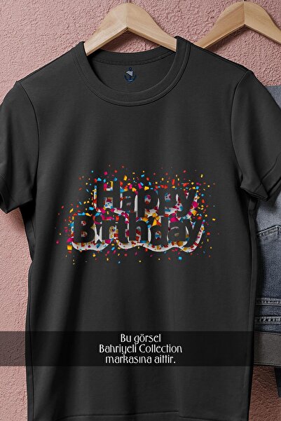 Bahriyeli Collection Oversize Birthday Confetti Design Unisex T-Shirt