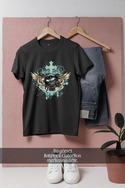 Bahriyeli Collection oversized Μπλουζάκι Unisex με σχέδιο με εικονογράφηση τρ...