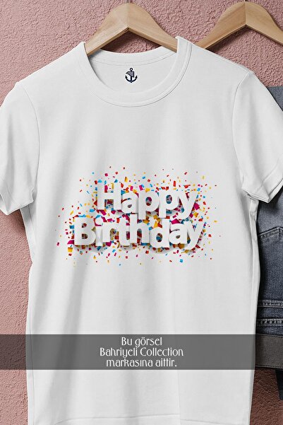 Bahriyeli Collection Oversize Birthday Confetti Design Unisex T-Shirt