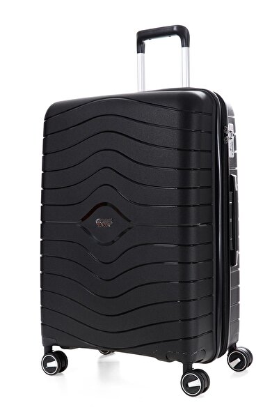 ÇÇS 5242 Beyaz Polipropilen Battal ve Körüklü Orta Boy Valiz - OLGER