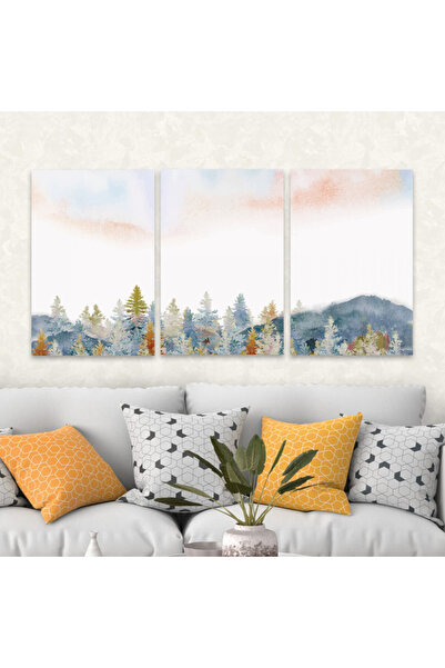 4gdran ثلاث لوحات قماشية فخمة بتصميم مودرن مع برواز شامبين مجوف