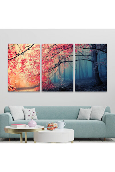 4gdran ثلاث لوحات قماشية فخمة بتصميم مودرن مع برواز فضي مجوف