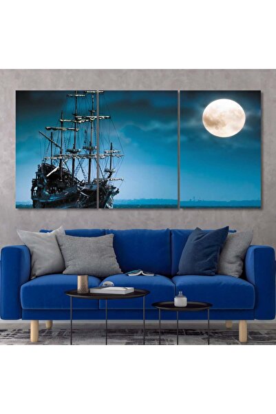 4gdran ثلاث لوحات قماشية فخمة بتصميم مودرن مع برواز ذهبي مجوف