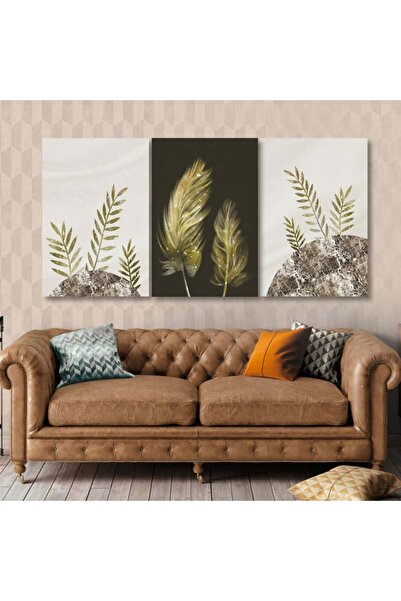 4gdran ثلاث لوحات قماشية فخمة بتصميم مودرن مع برواز خشبي مخفي