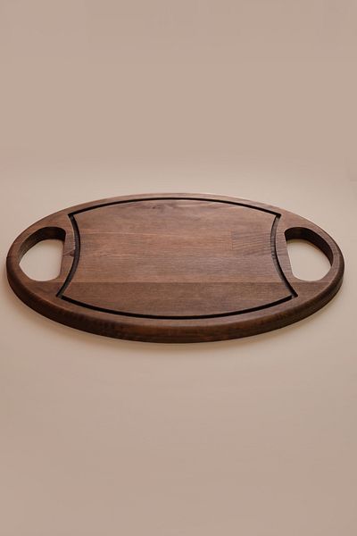 Rabo Craft Kanaltaş - Solid Oval Presentation Board – Slotted & Double Handles