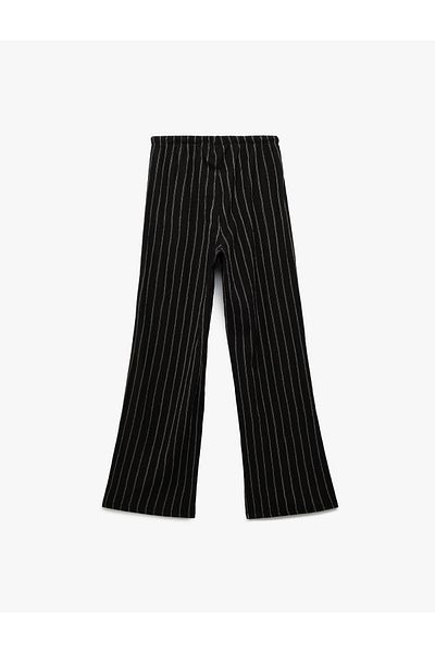 Koton Pantaloni drepti cu picioare lungi, cu șireturi în talie, sezon nou