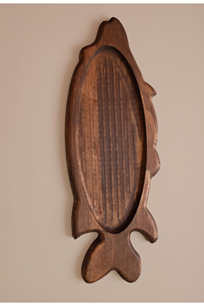 Rabo Craft Marinero - Masif Ahşap Balık Şekilli Sunum Tepsisi, Minimal Tasarım