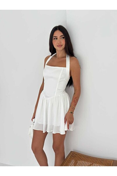 sportiness Φόρεμα Princess με κορδόνια με στράπλες κουμπιά