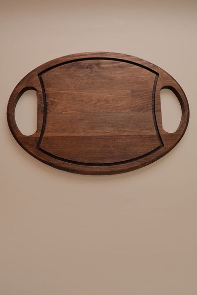 Rabo Craft Kanaltaş - Solid Oval Presentation Board – Slotted & Double Handles