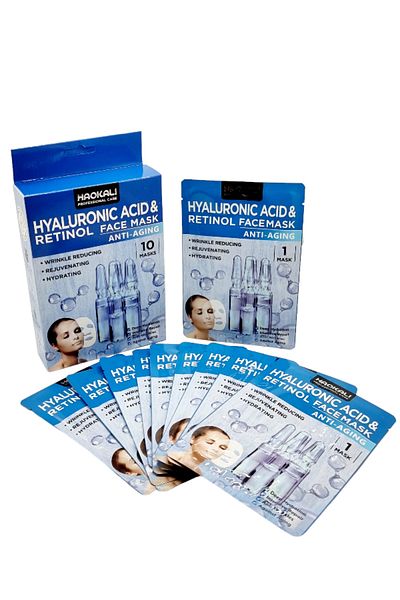 OEM Set of 3 Facial Masks with Hyaluronic Acid and Retinol