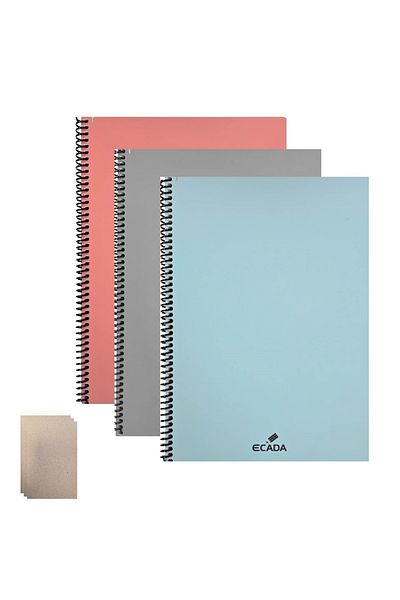 daço Student spiral notebook, MATHEMATICS, A4, 3 notebooks /set, 80 sheets + 10 FLR note cards