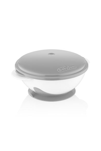 MBB ETİCARET BabyJem Vacuum Food Plate 565 Gray