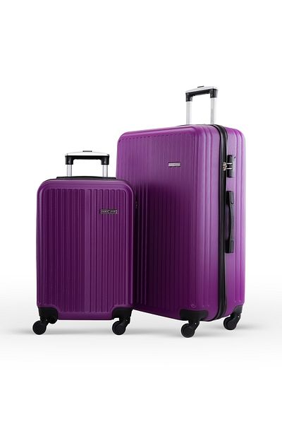 PARAJOHN Ridge 2-piece Luggage Set Abs Hard Shell Check-in Trolley Bag With 360° Spinner Wheels & Lock