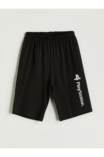 LC Waikiki Elastic Waist Playstation Printed Boys' Pajama Shorts