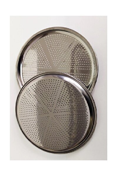 BİODATA 24 Cm Paslanmaz Çelik Delikli Pizza Lahmacun Dolma Sarma Altlığı Teps...