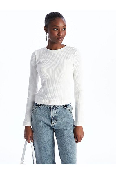 LC Waikiki Crew Neck Plain Long Sleeve Women's T-Shirt
