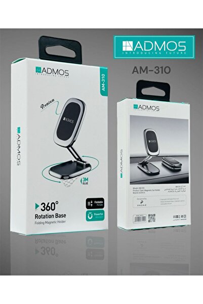 ADMOS حامل جوال مغناطيسي قابل للطي من ADMOS، موديل AM-310، مع قاعدة قابلة للد...
