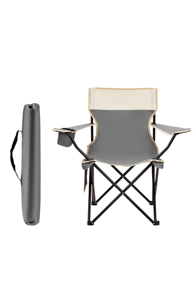 Lawazim Foldable Camping Chair - Outdoor Chair with Carry Bag, Cup Holder & Side Mesh Pocket