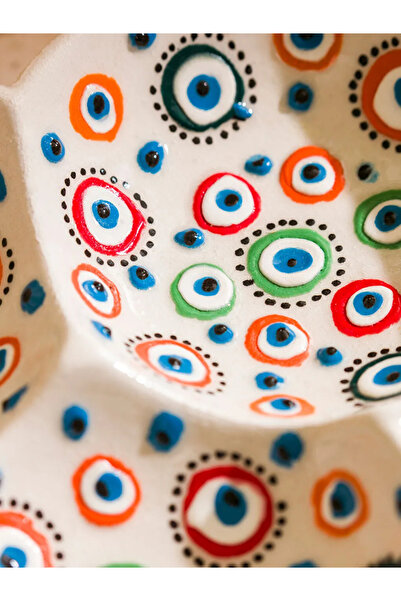 LC Waikiki Lcw Home Mixed Evil Eye Bead Printed Ceramic Snack Bowl 20 cm