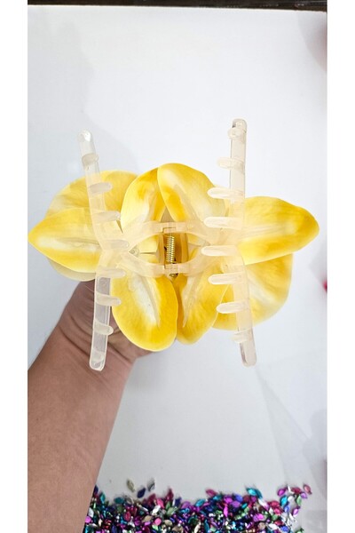 cityvision Orkide Çiçeği İncili Mandal Toka 10 cm Çift Taraflı 1 adet