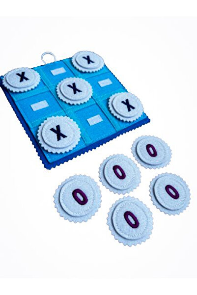 feltland Joc interactiv pentru copii din fetru, X si 0, 10 piese, 15x15cm, al...