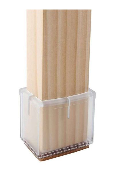 OEM Set of 10 BIGFOX chair leg protectors, leg size between 48 and 55 mm, silicone, felt