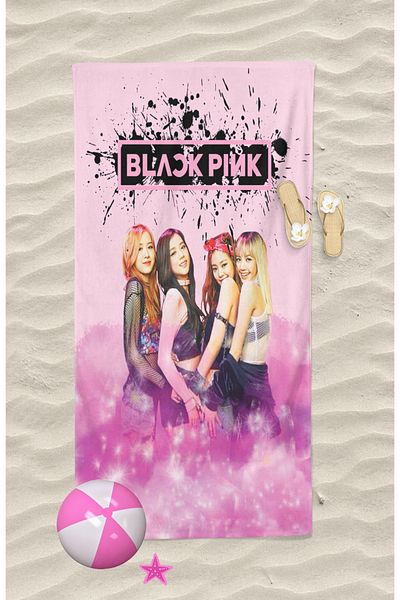 Home 3D Digital Blackpink Pattern Beach Towel