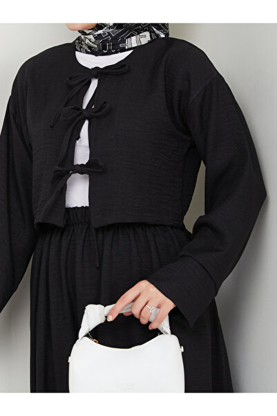 AVK MODA Γυναικείο Σετ Κιμονό από λινό με τρεις δεσμές