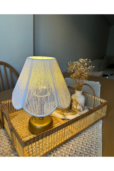 KorFam ROSALİNDA MODELİ - RETRO TARZDA PİLLİ MASA LAMBASI | METAL GÖVDE | LED...