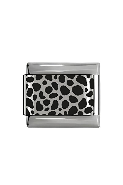gastromarka Leopar Desenli Çelik İtalyan Charm Bileklik 1 Adet Ek Uzatma Charmı