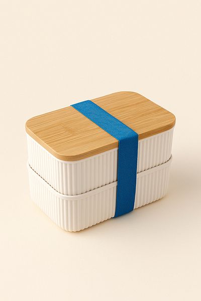 Mirilliahome Double Bamboo Lid Storage Container – Portable Food Container Set