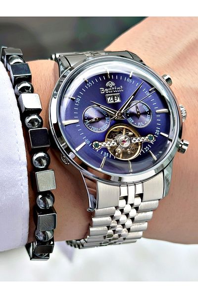 Bentini Men's Wrist Watch with Automatic Machine Function