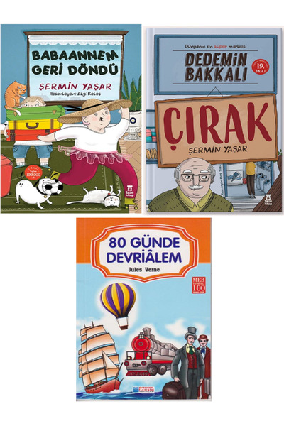 Taze Kitap Babaannem Geri Döndü + Dedemin Bakkalı Çırak + Evrensel 80 Günde D...
