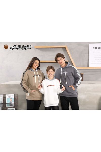 ALANAQA Boys' Oversized Faux Fur Hoodie Unisex Winter Padded Pullover 5-16 Years