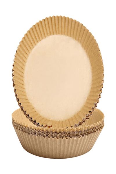 Halcyerdu Set 50 hartii de copt pentru friteuza cu aer Halcyerdu, D 16 cm, maro