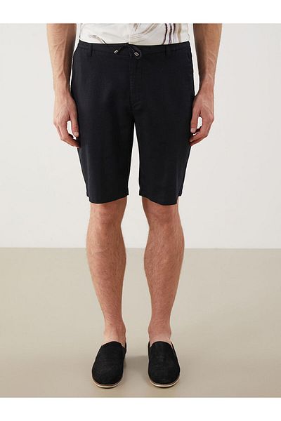 LC Waikiki Brown Standard Fit Linen Blend Men's Shorts