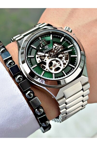 Bentini Men's Wrist Watch - Automatic Mechanism, Calendar, Steel Case & Band, Waterproof, 2 Year Warranty
