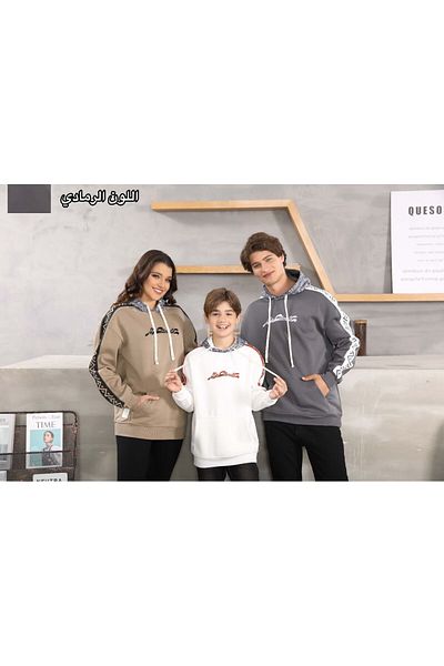 ALANAQA Boys' Oversized Faux Fur Hoodie Unisex Winter Padded Pullover 5-16 Years