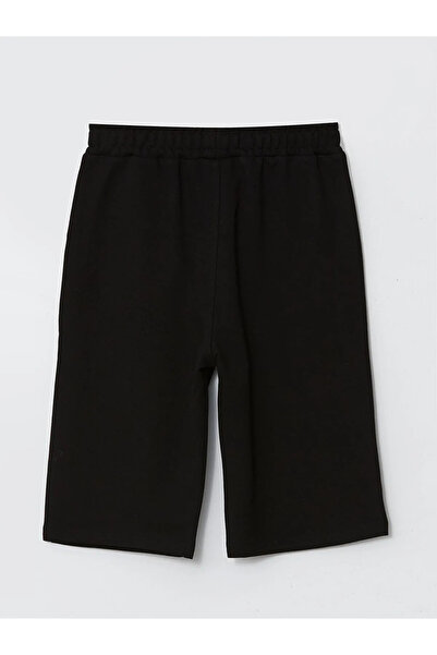 LC Waikiki Black Boys' Bermuda with Elastic Waist