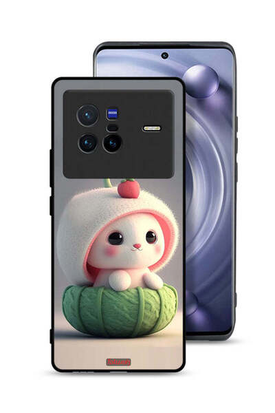 Tolwak غطاء حماية لهاتف Vivo X80 - أرنب صغير لطيف