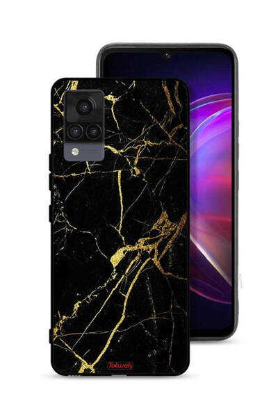 Tolwak غطاء حماية لهاتف Vivo V21 - رخامي متصدع