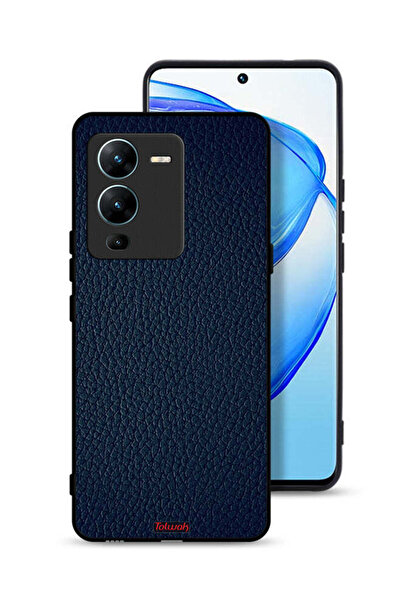 Tolwak غطاء حماية جلدي بنمط هندسي لهاتف Vivo V25 Pro 5G