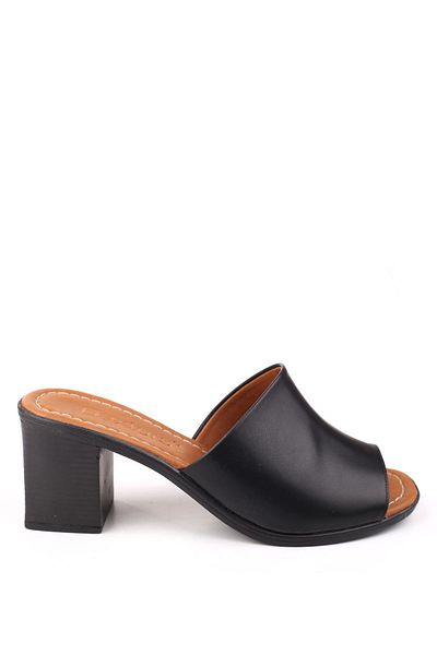 Papuçsepeti Shoe Basket 1701 Women's 7 cm Square Heel Comfortable Sole Women's Slippers