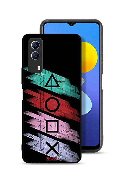 Tolwak غطاء حماية لهاتف Vivo T1x برسومات أيقونات لعبة الحبار
