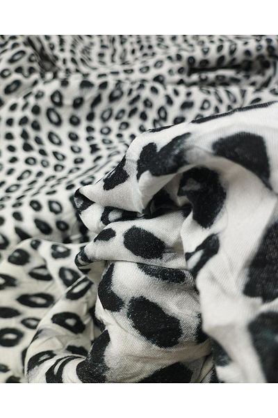 Kumaş Parça Monorail Wrinkle Satin in Gray Black White Colors (Width 140 cm X Length 250 cm)