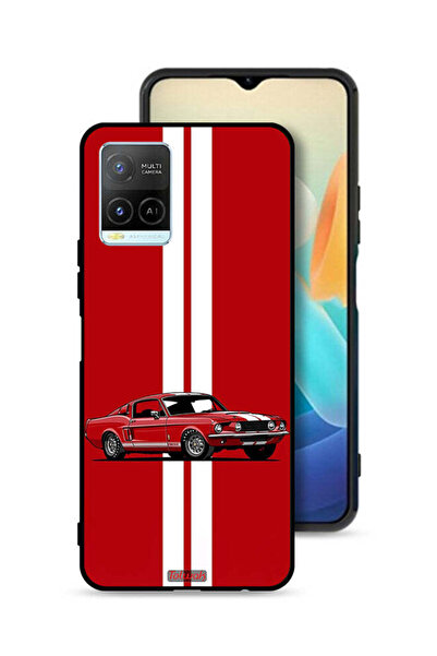 Tolwak Vivo Y21 Protective Case Cover Vintage Car Abstract Art